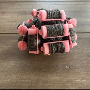 Curler Wig For Newborn Photography Prop, Costume, Grey Curlers Baby Girls Salon